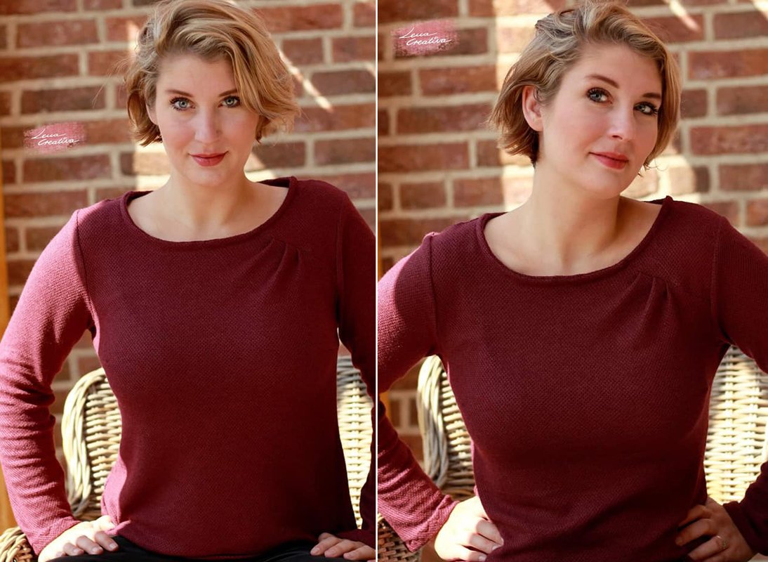 Agathe - Faltenpullover für Damen Gr. 34-50 - Bild 3