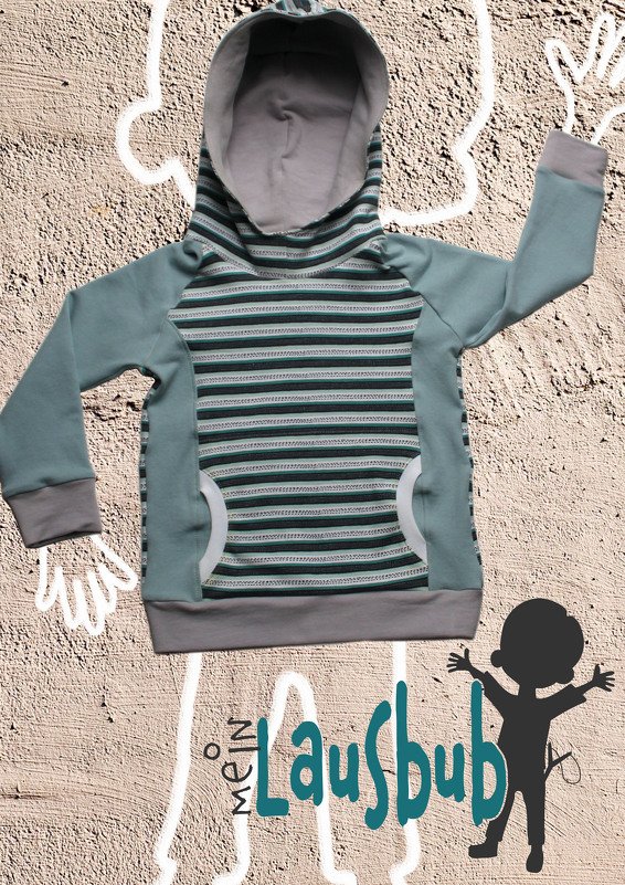 Carlo Raglanhoodie für Jungs (86-146 Nähanleitung &amp; Schnitt)