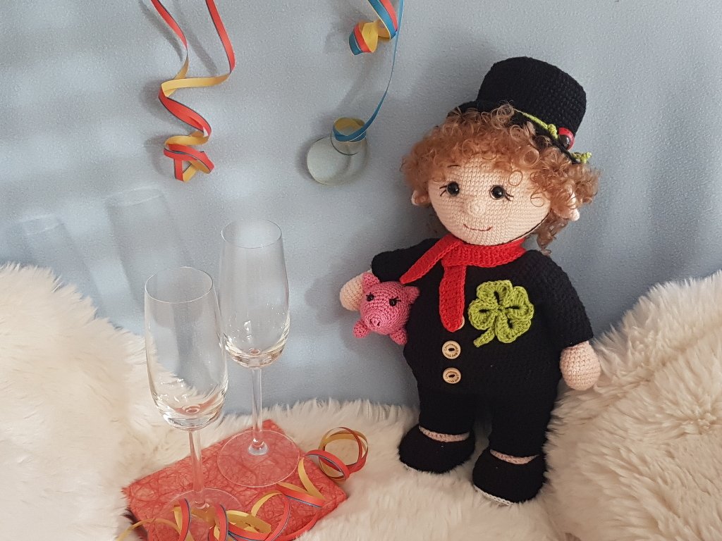 Elvin der Neujahrs - Elf, Häkelanleitung