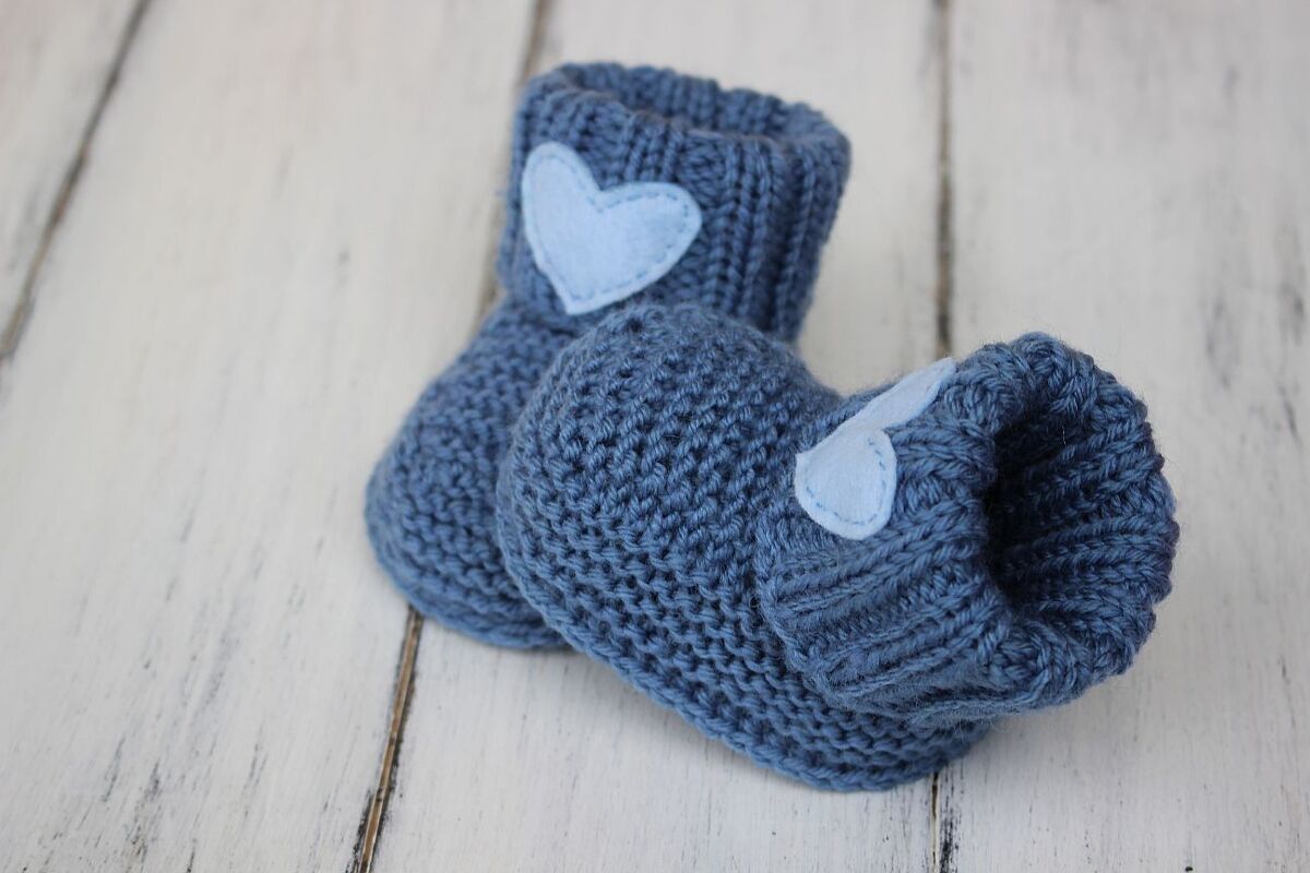 Baby Boy Booties Knitting Pattern