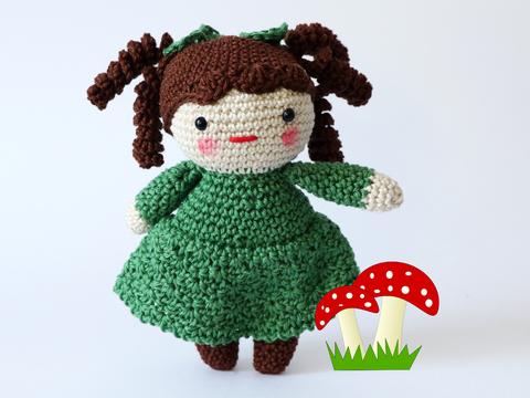 Gretchen das Miniherzli / Kleines Häkelpüppchen