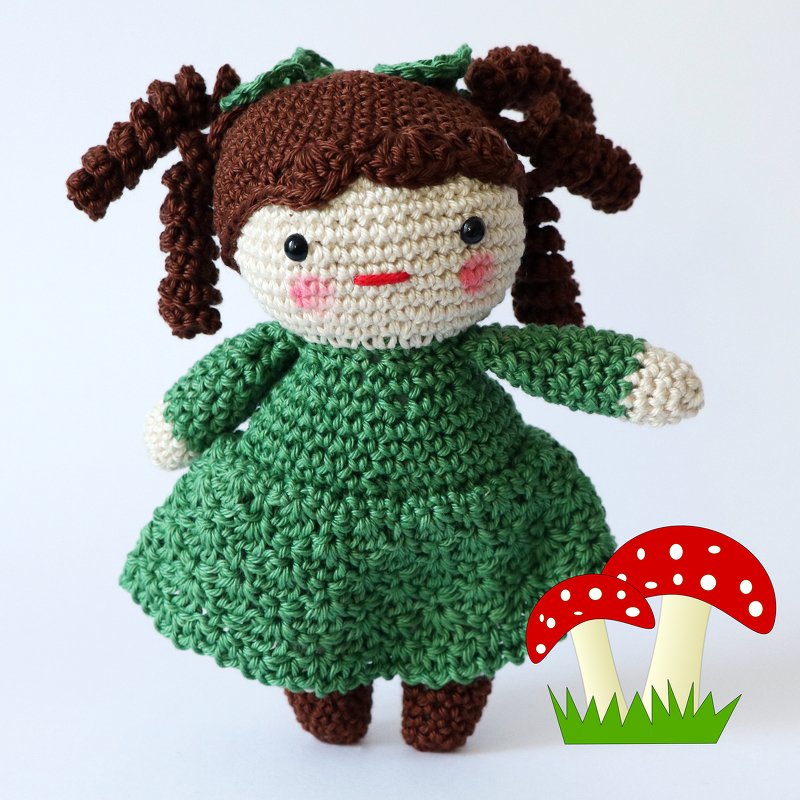 Gretchen das Miniherzli / Kleines Häkelpüppchen