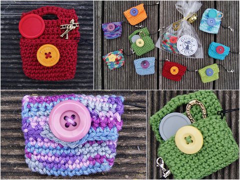 Schlüsselanhänger Täschchen für Einkaufs-Chip