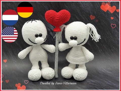 Häkelanleitung Valentinspärchen