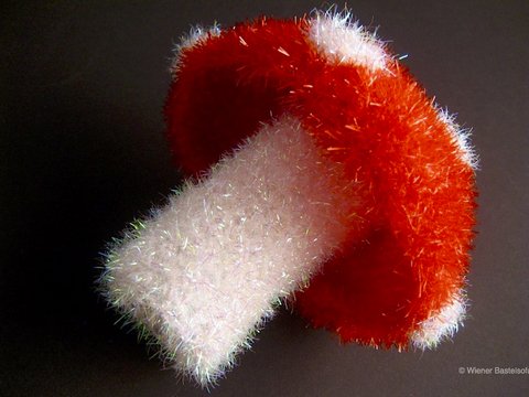 Spülschwamm „Fliegenpilz“ zum Aufstecken auf Spüliflasche, Badeschwamm, Glück, Glücksbringer, Silvester