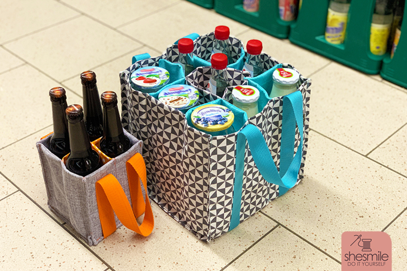 Flaschentasche und Tragetasche "TanteTrage" (Nähanleitung und Schnittmuster für 5 Größen)