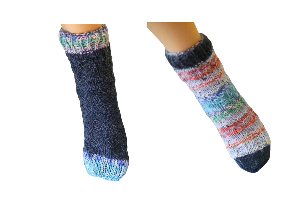 Uzumakisen - Anleitung für Spiralsocken zum Wenden