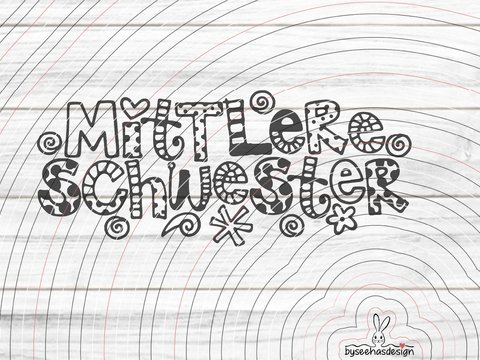 Mittlere Schwester Plotterdatei SVG DXF