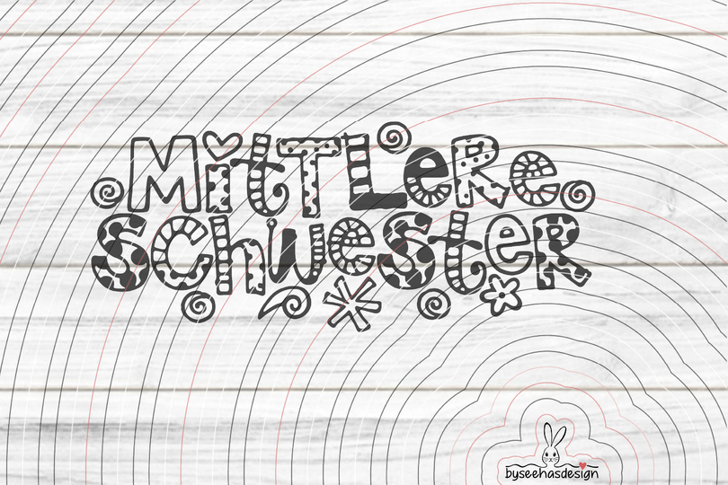 Mittlere Schwester Plotterdatei SVG DXF