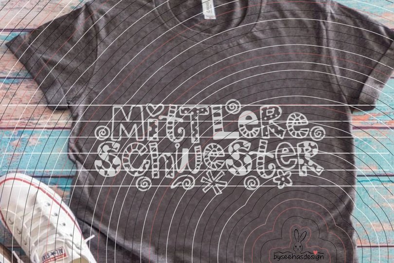 Mittlere Schwester Plotterdatei SVG DXF