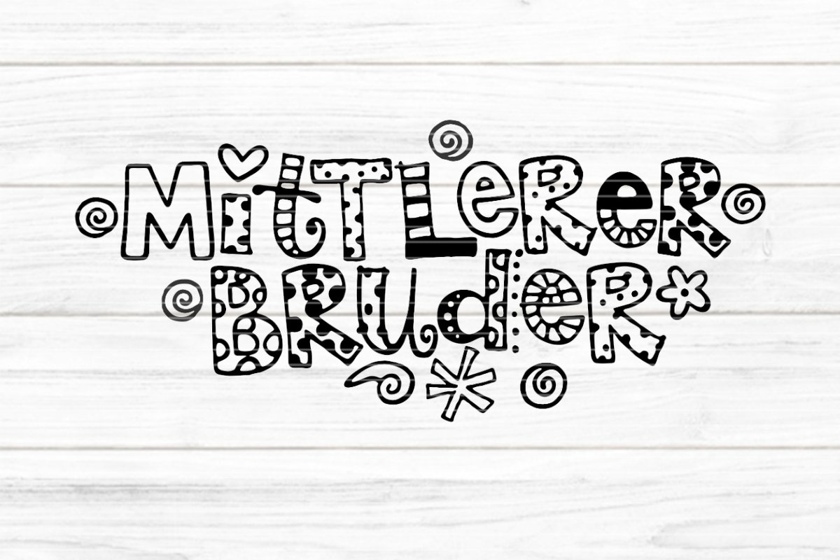 Mittlerer Bruder Plotterdatei SVG DXF FCM