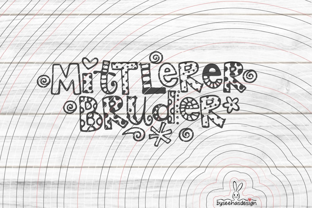 Mittlerer Bruder Plotterdatei SVG DXF - Bild 2