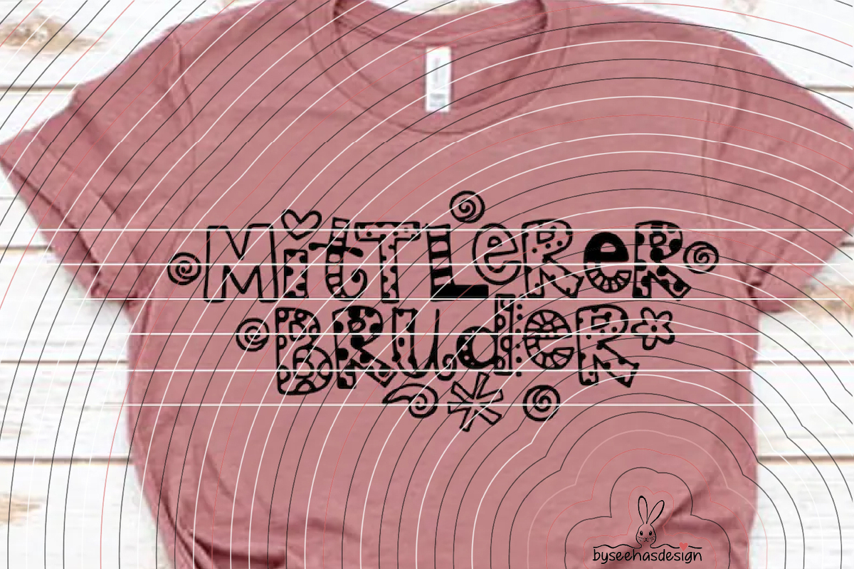 Mittlerer Bruder Plotterdatei SVG DXF - Bild 6