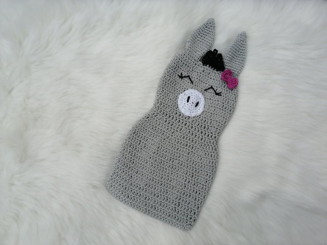 Häkelanleitung Knistertuch Esel, Schmusetuch häkeln - Bild 2