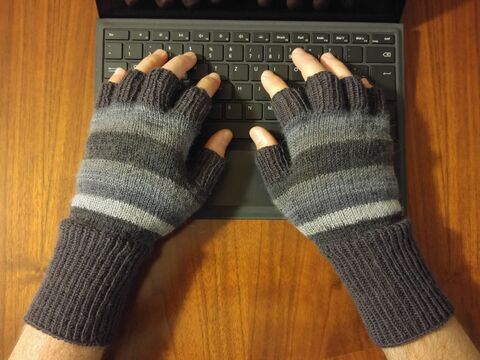 Herren-Fingerhandschuhe in XL