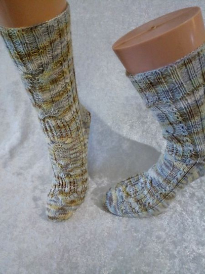 Sockenmuster starke Verbindung, Sockengröße 32 bis 47, 56 bis 72 Maschen