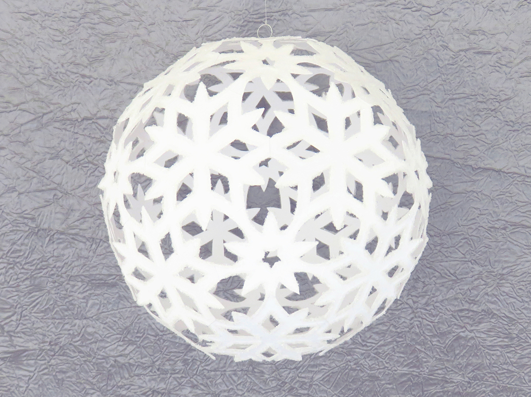 Schneeflockenkugel – Bastelanleitung und Vorlagen