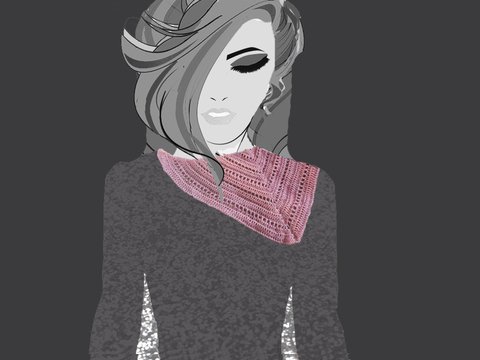 einfaches Häkeltuch