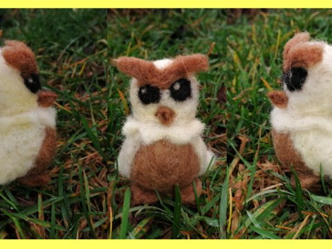 Kleine Eule, Filzanleitung Nadelfilzen