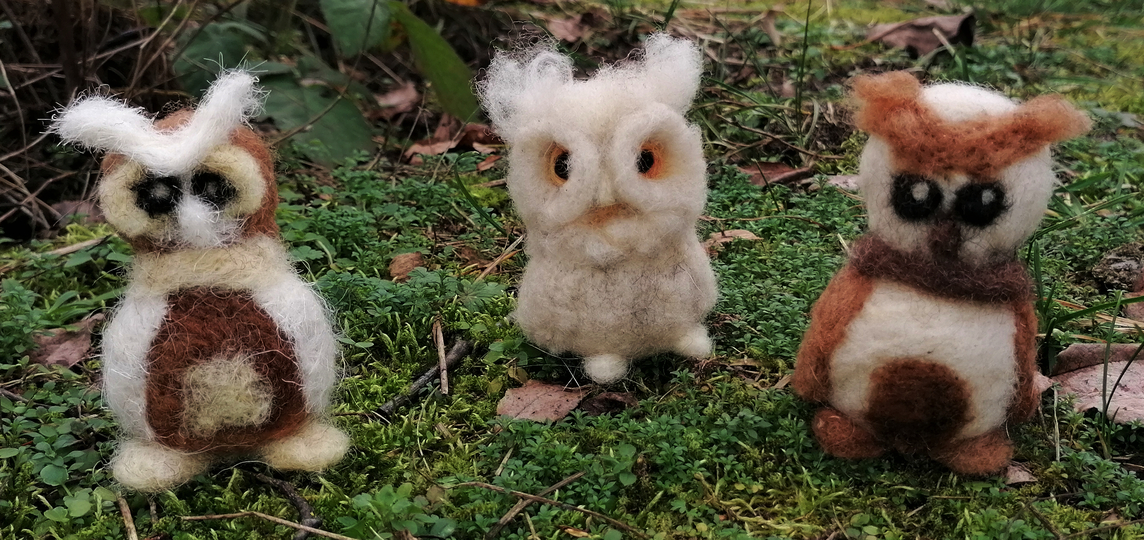 Kleine Eule, Filzanleitung Nadelfilzen