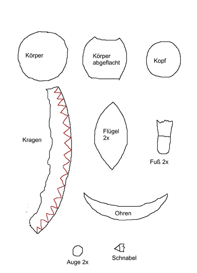Kleine Eule, Filzanleitung Nadelfilzen
