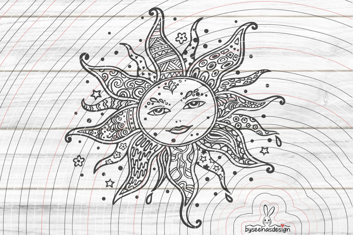Sonne Plotterdatei SVG DXF