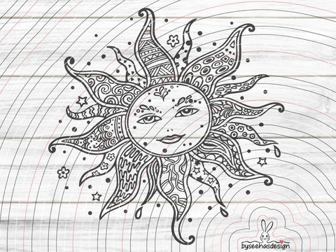 Sonne Plotterdatei SVG DXF
