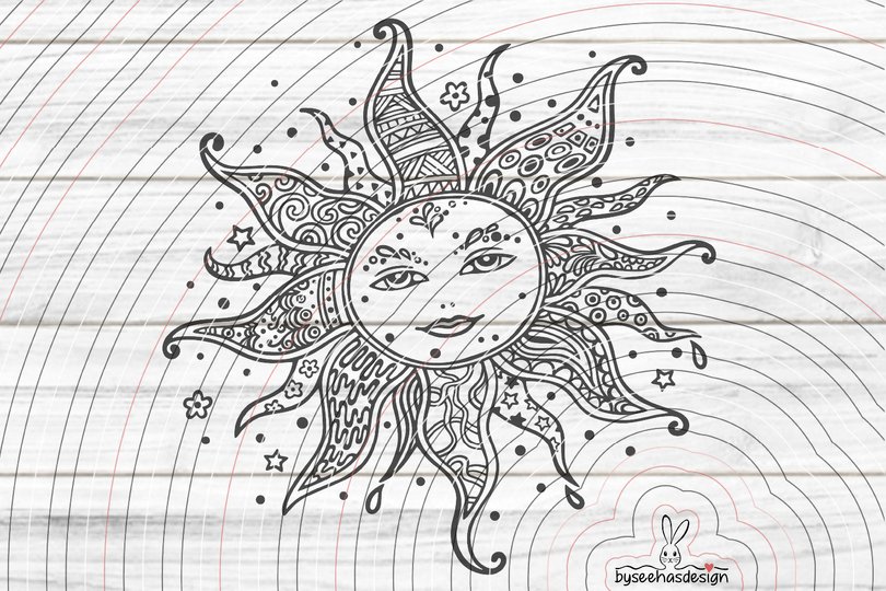 Sonne Plotterdatei SVG DXF