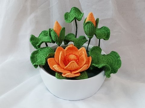 Lotosblume - Häkelanleitung