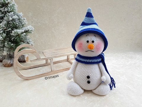 Häkelanleitung - Schneemann - trauriger Ludwig