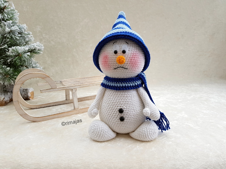 Häkelanleitung - Schneemann - trauriger Ludwig