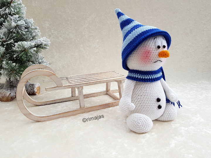 Häkelanleitung - Schneemann - trauriger Ludwig