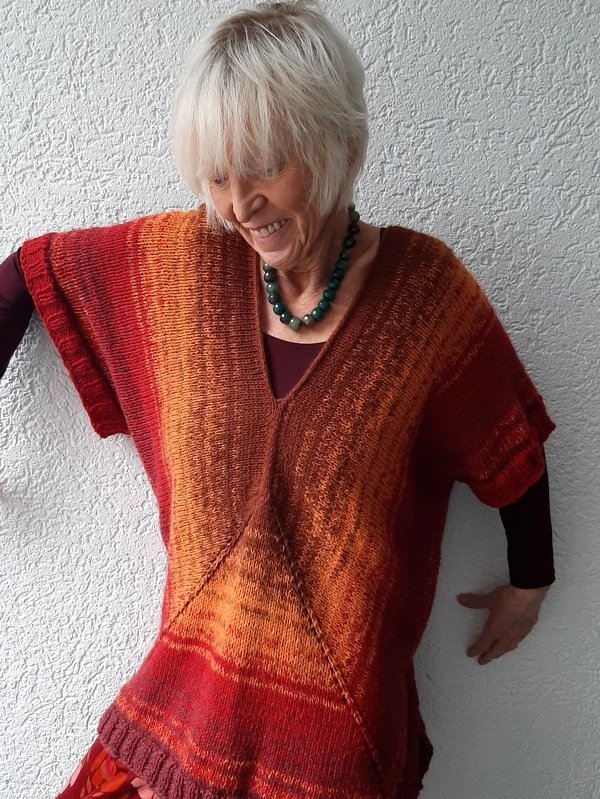 Pullunder, Pullover stricken für alle Größen, Big Ponchollover - Bild 2