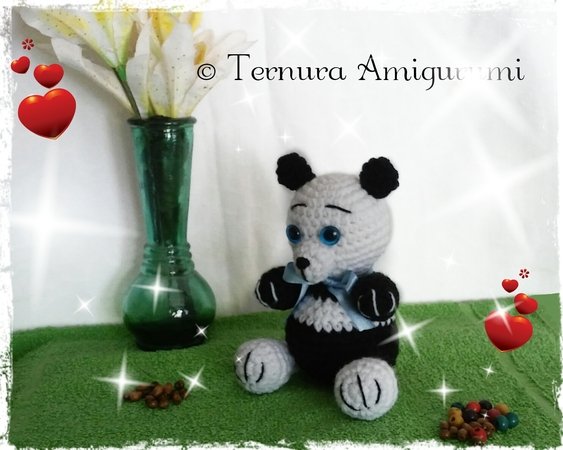 Crochet pattern panda bear PDF ternura amigurumi english- deutsch- ducth