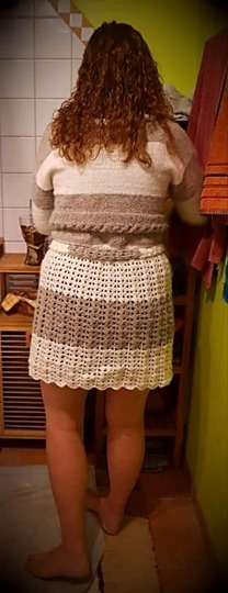 Strick/Häkelaleitung Bademantel ( Ohne Maschenprobe, für jede Damengröße)