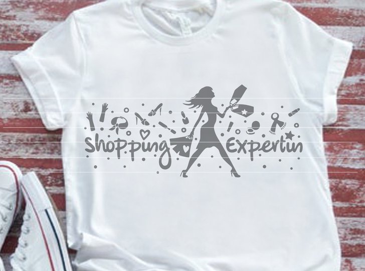 Shopping Expertin Plotterdatei SVG DXF