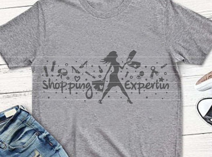 Shopping Expertin Plotterdatei SVG DXF