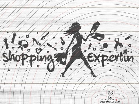 Shopping Expertin Plotterdatei SVG DXF
