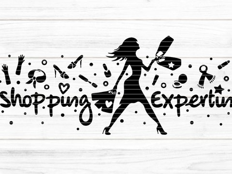 Shopping Expertin Plotterdatei SVG DXF FCM