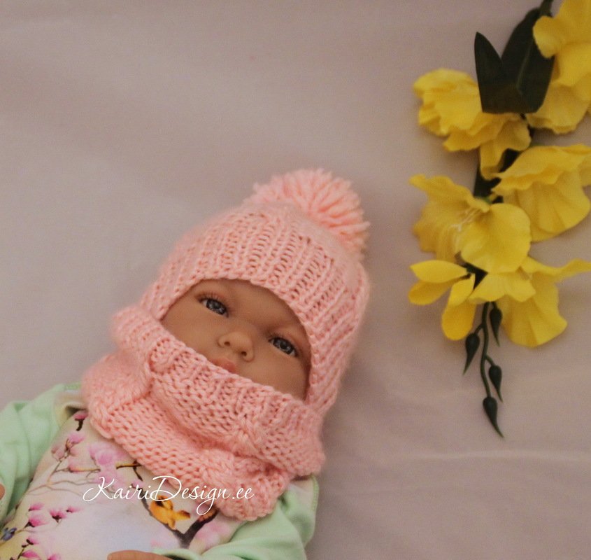 Baby doll hat and scarf