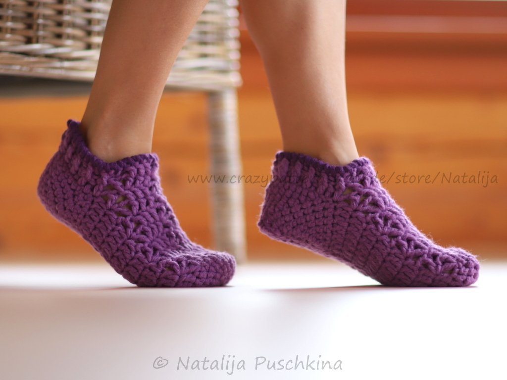 Projekt für einen gemütlichen Abend – Winter Socken, Häkelanleitung