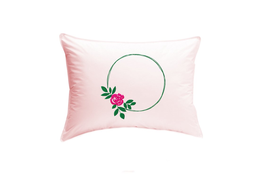 Stickdatei Blumenkreis Rose in vier Größen