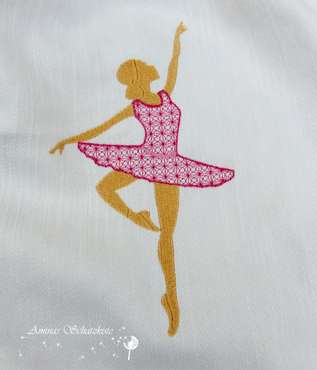 Stickdatei Ballerina Rahmen 13x18