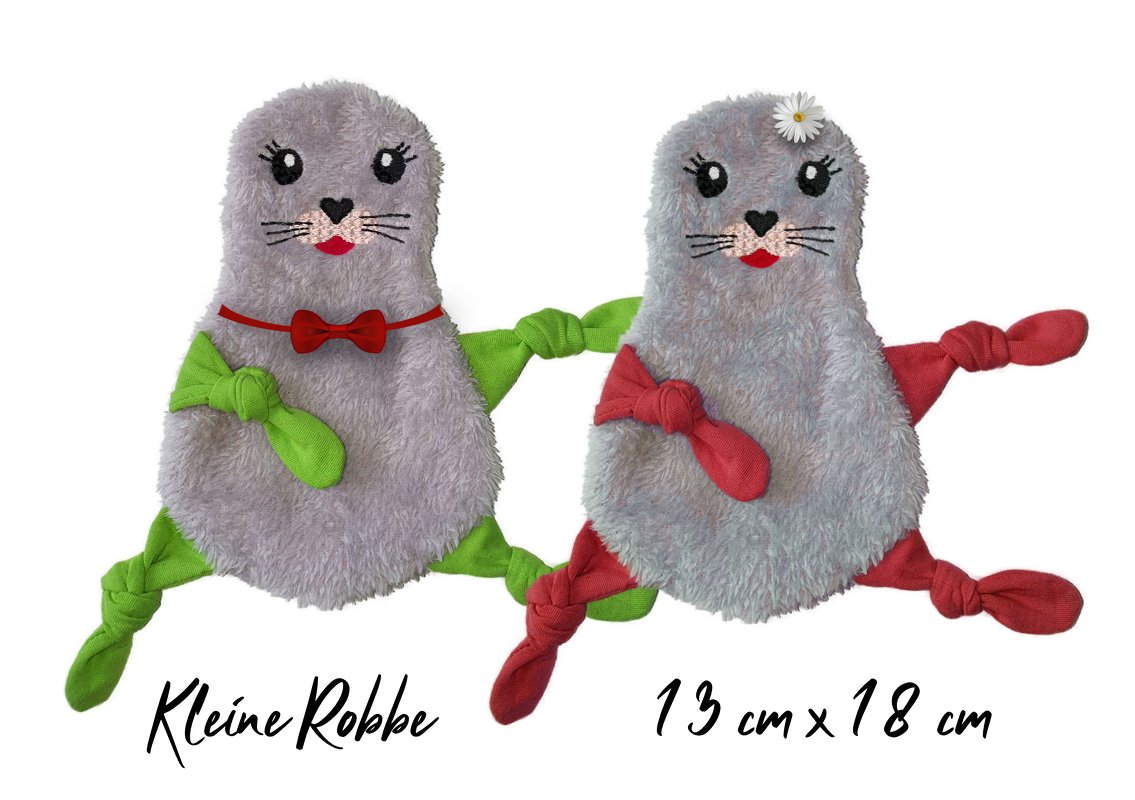 Stickdatei Robbe Kuscheltuch Rahmen 13 cm x 18 cm