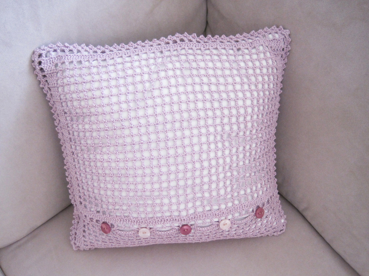 Häkelanleitung: Kissenbezug Blume, 40cmx40cm