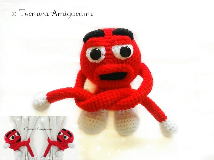 Häkelanleitung Vorhang BH Monster  PDF ternura amigurumi ENGLISH - DEUTSCH - DUTCH