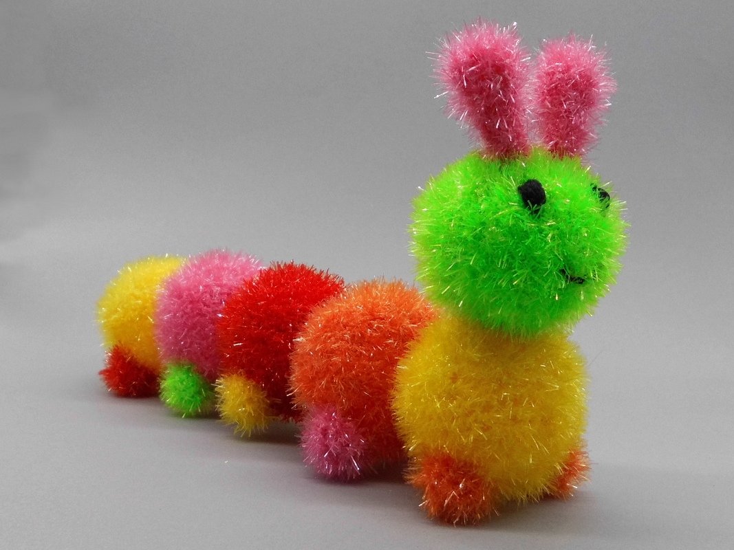 Baby und Kinder Badeschwamm Amigurumi Raupe - einfach und schnell - Bild 2