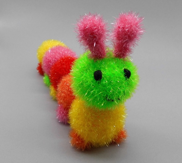 Baby und Kinder Badeschwamm Amigurumi Raupe - einfach und schnell