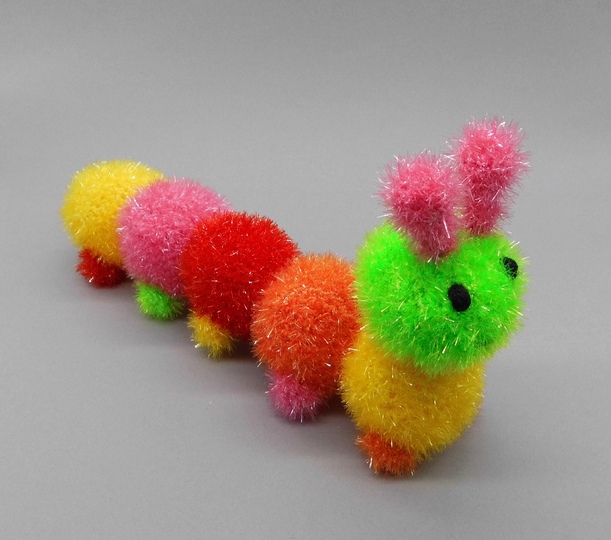 Baby und Kinder Badeschwamm Amigurumi Raupe - einfach und schnell