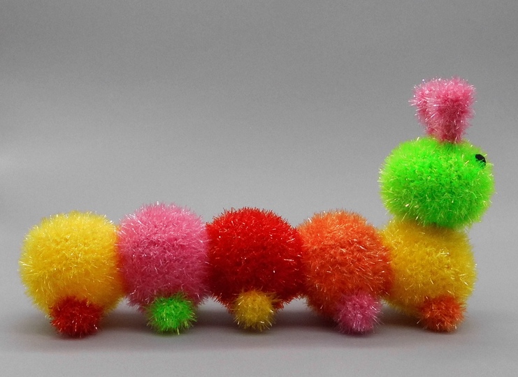 Baby und Kinder Badeschwamm Amigurumi Raupe - einfach und schnell